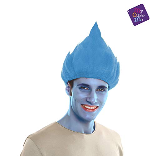 Peruca DISFRAZZES Troll Azul (Tam: Tamanho Único) Viving Costumes - Perucas - fibra, lavável, fita ajustável, tamanho único