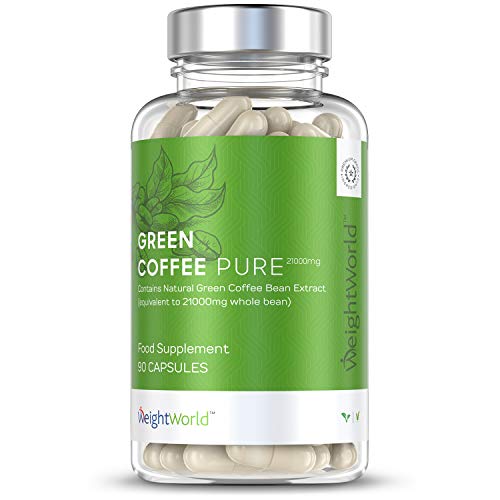 Suplemento Alimentar GREEN COFFEE PURE Café Verde Puro (90 cápsulas) WeightWorld - Vitaminas e suplementos - café verde, puro, 90 cápsulas