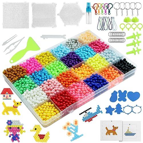Conjunto de Recarga de Contas de Água YESLUSY YESLUSY - Brinquedos - 4800 contas, 24 cores, mágicas, não tóxicas