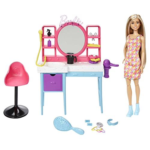 Conjunto de Bonecas BARBIE e a Barbies Totally Hair 
Marca
Mattel
 - Conjuntos de brinquedos - barbie, cabelo mudável, cadeira de cabeleiro, 15 acessórios