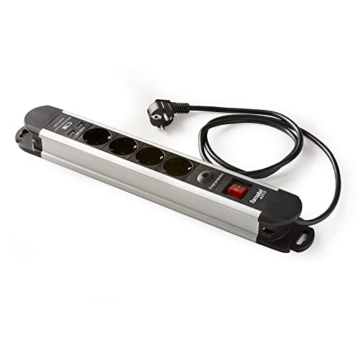 Extensão Elétrica FAMATEL (4 Tomadas - Tipo E - 1.5 m) Famatel - Fios e cabos elétricos - 4 tomas, 1.5 m, proteção infantil, tipo E