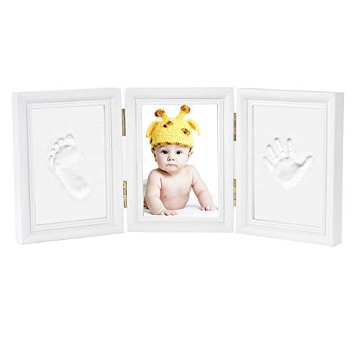 Kit de Fotografia Infantil NEWLEMO Branco Newlemo - Molduras, bastidores e esticadores - fotografia infantil, madeira, bolsas de argila, impressões das mãos