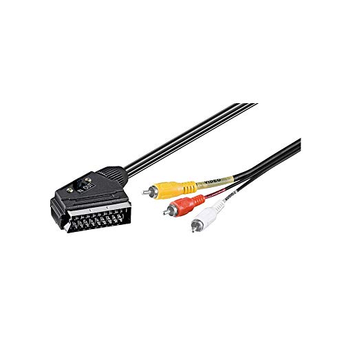 Adaptador de Cabo de Áudio GOOBAY (RCA - 2 m - Preto) Wentronic - Cabos de áudio e vídeo - 2 m, scart, RCA, preto