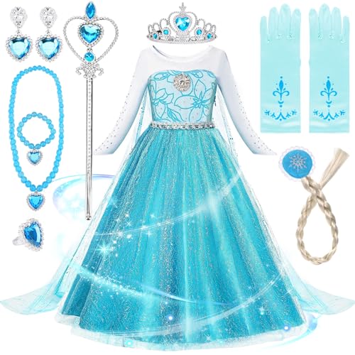 Fato de Menina DISFRAZZES Princesa Elsa (Tam: 11 a 12 anos) Amzeeniu - Brincadeira de faz de conta - princesa elsa, fato, menina, disfrazes
