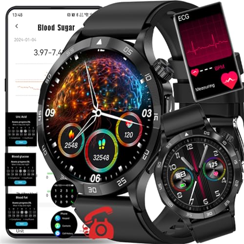 Smartwatch FOHATU GLUCOSANGLREN Preto Couro Fohatu - Óculos inteligentes - glucosan, preto couro