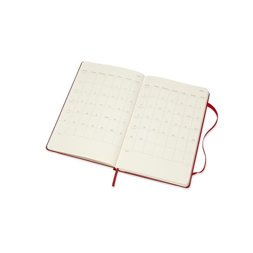 Agenda Semanal 18 Meses 2019 Grande Moleskine - Vermelho Moleskine - Calendários, organizadores e planejadores - 18 meses, grande, espaço para notas, listas de tarefas
