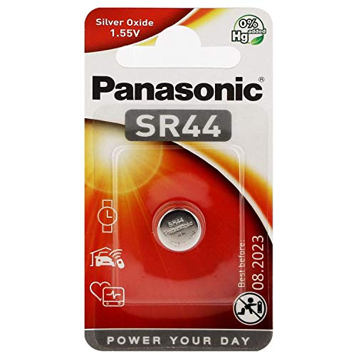Pilha de Óleo SR-44L/1BP para Relógios Argolas Panasonic - Baterias - óleo-silício, litio, relojos, pequeno consumo