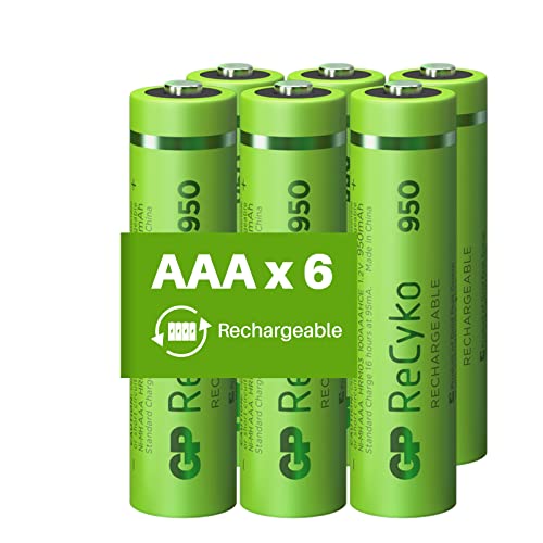 Recargas para Pilhas Recarregáveis GP-RECYKO AAA-BATTERI GP - Baterias - recargas, pilhas recarregáveis, aaa-batteri, 1000 mAh, 12 v