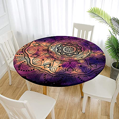 Manta Impermeável Redonda com Borda Elástica 3D Impressão Céu Estrelado Roxo 180 cm FANSU Fansu - Roupa de cama e cama - impermeável, redonda, borda elástica, céu estrelado, roxco