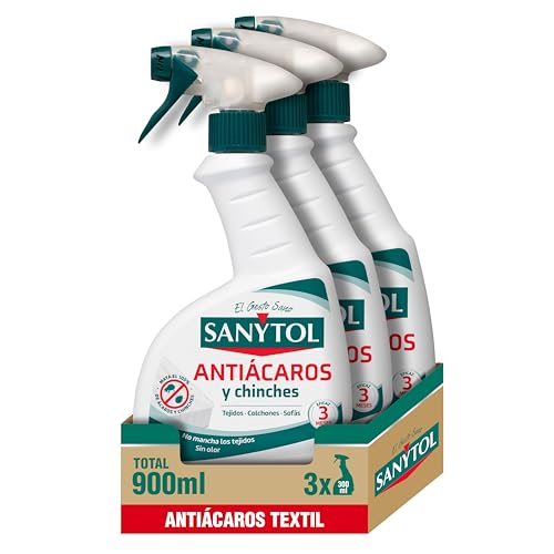 Spray Anti-Ácaros SANYTOL (300 ml) (Recondicionado Como Novo) AC Marca Home Care - Pesticidas - anti-ácaros, 300 ml, reciclado