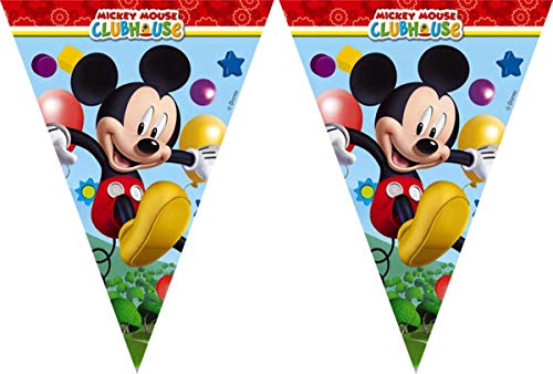 Bandeira de Triângulo Playful Mickey Disney 30 cm amscan - Brinquedos - bandeira, triângulo, playful, mickey mouse, disney, 30 cm