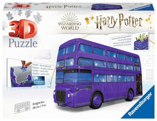 Puzzle 3D RAVENSBURGER Bus Harry Potter (Idade minima recomendada: 8 anos) Ravensburger - Quebra-cabeças de encaixar - puzzle 3d, ravensburger, Harry Potter, autobus noctambulo, 216 peças