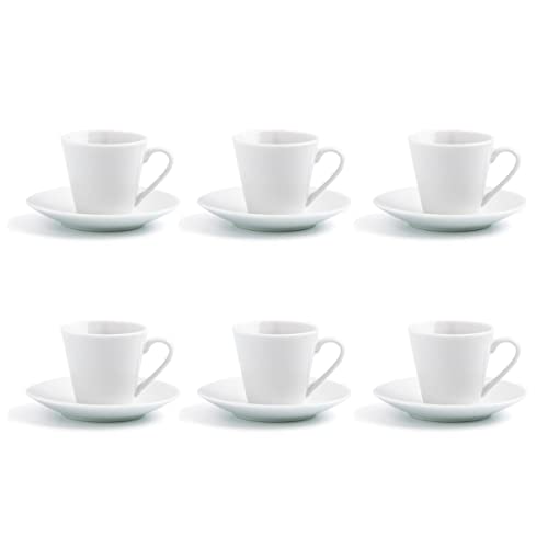 Conjunto de Talheres QUID 12.0063 (Cerâmica - Branco) ADI - Xícaras de café e chá - cerâmica, branco, microondas, fácil de lavar