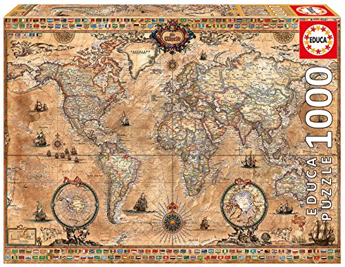 Puzzle EDUCA BORRAS Cards of History (Idade Mínima: 12 Anos - 1000 Peças) EDUCA - Quebra-cabeças de encaixar - puzzle, cartão, história, 1000 peças, 12 anos