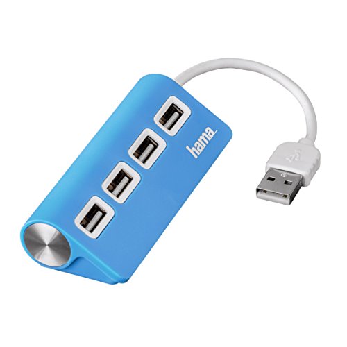 Hub HAMA 00012179 (USB 2.0 - 480 Mbit/s) Hama - Concentradores usb e firewire - 4 portas, usb 2.0, 480 Mbit/s, energia por usb