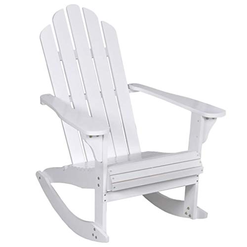 Baloiço de Madeira Branco VidaXL | 72 x 92 x 104 cm - 100 kg vidaXL - Móveis de exterior - madeira, branco, 72x92x104 cm, 100 kg