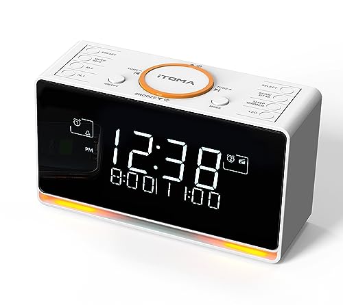 Relógio Despertador iTOMA com Radio (Preto) iTOMA - Áudio - relógio despertador, rádio, preto