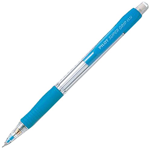 Caixa de 12 Lápis de Carvão PILOT Super Grip (Azul) Pilot - Lápis mecânicos - 12 lápis, ponta 0,5 mm, super grip, goma de borrar