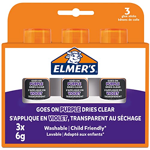 Adesivo ELMER'S 4 Colours Disappearing Glue Bars Elmers - Adesivos e ímãs para artesanato - 4 cores, desaparecendo, lavável, escolar