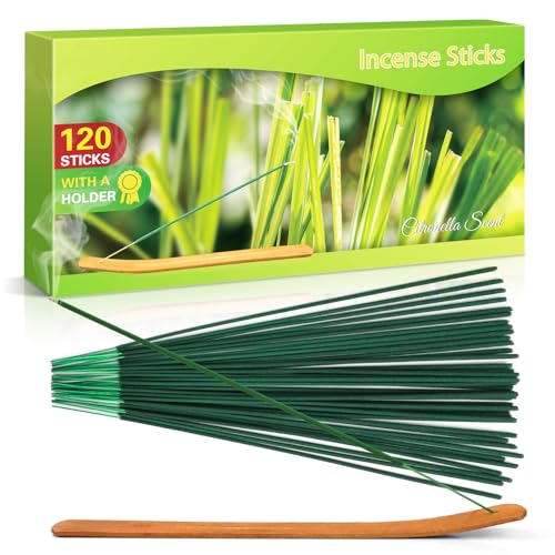 VPMKP - Kit de 120 VPMKP de Incensos de Citronela SCENTORINI - Suportes de incenso - 120 unidades, citronela, durabilidade, 2-3 horas