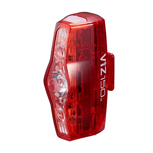 Lanterna de bicicleta Cateye Piloto Viz 150 Cateye - Luzes de segurança e refletores esportivos - 300 graus, recarregável usb, indicador bateria, modo economia