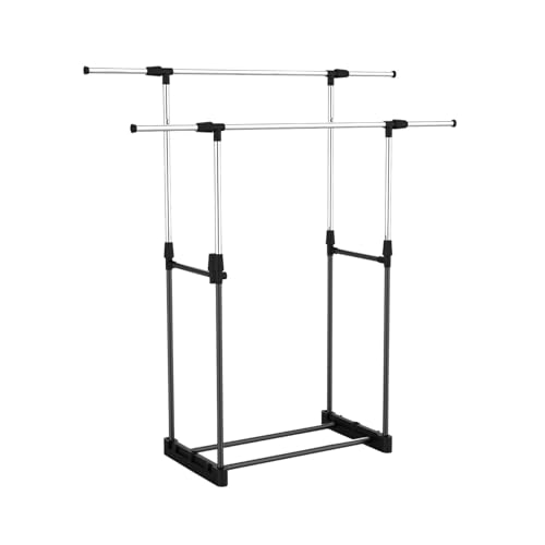 Cabide Duplo Extensível com Sapateira Hebdo Prata 172X41X157Cm THINIA HOME THINIA HOME - Conjuntos de móveis - extensível, sapateira, prata, 172x41x157cm