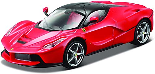 Carro de coleção BBURAGO Ferrari Signature LaFerrari BBURAGO - Modelos em escala - metal, madeira, acabamento preto, branco, vermelho, escala 1/43