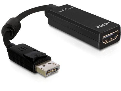Cabo Adaptador DELOCK DisplayPort M para HDMI F Preto Delock - Adaptadores de cabos de áudio e vídeo - displayport m, hdmi f, preto, 1920x1200 px