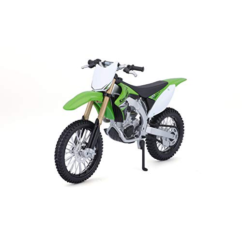 Modelo de carro colecionável MAISTO 31175 Maisto - Modelos em escala - kawasaki kx 450f, metal fundido, escala 1/12, miniatura piloto