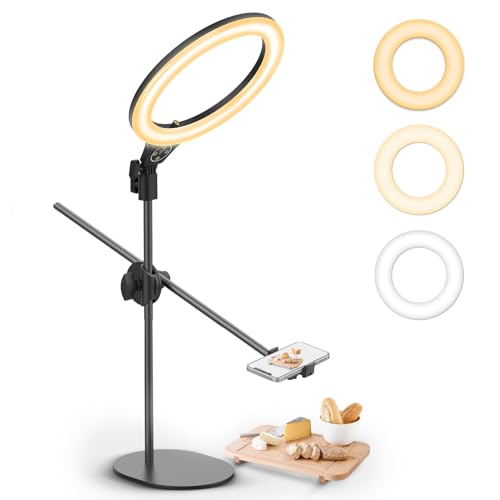 Luz de Moda para Cabeça Ulanzi Ring Light com Suporte de Braço ULANZI - Lâmpadas - ring light, suporte de braço