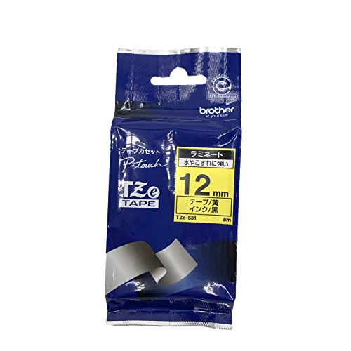 Fita para Etiquetadora Brother TZe-631 Preto sobre Amarelo Brother - Fitas de etiquetas e recargas - preto, amarelo, rotulador, 12 mm