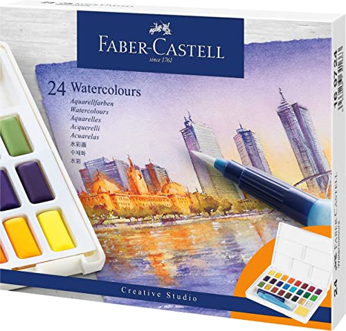 Lápis de Cor FABER-CASTELL Pastel (Multicor) Faber-Castell - Pasteis de cera - pastel, multicor, ponta arredondada, tinta à base de água