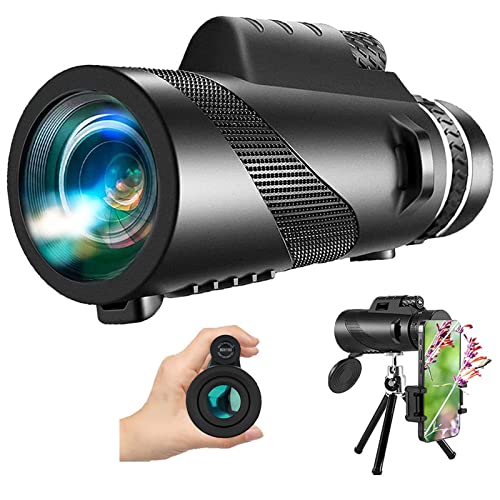 Monóculo de Telescópio 50X60 com Suporte para Smartphone e Tripé HEYU - Monóculos - 50x60, smartphone, tripé, 1800m, 12x