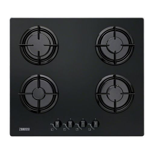 Placa de Gás ZANUSSI ZGO65414BA (Gás Butano-Propano - 59.5 cm - Preto) Zanussi - Cooktops - gás butano, gás propano, 59.5 cm, preto