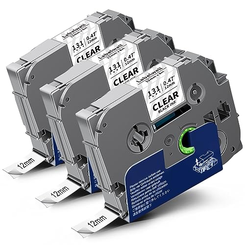 Etiqueta para Impressão Labelwell 3X Cinta TZE-131 Transparente Labelwell - Fitas de etiquetas e recargas - impressão, transparente, cinta