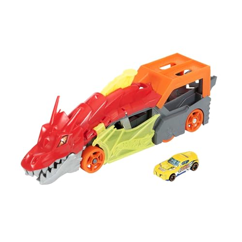Brinquedo sobre rodas Hot Wheels Monster Trucks Dragón Blaster | Preto, Vermelho, Amarelo Hot Wheels - Caminhões de brinquedo & veículos de construção - preto, vermelho, amarelo, plástico