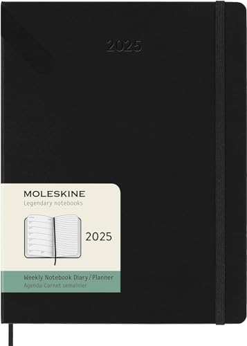 Agenda Semanal 12 Meses 2024-2025 Moleskine Preto Moleskine - Calendários, organizadores e planejadores - agenda semanal, 12 meses, moleskine preto, julho 2024 a junho 2025