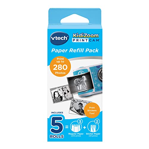 Acessórios para câmaras de filmar VTECH KidiZoom Print Cam VTech - Papel de impressora e copiadora - papel impressível, adesivo, 5 rolos