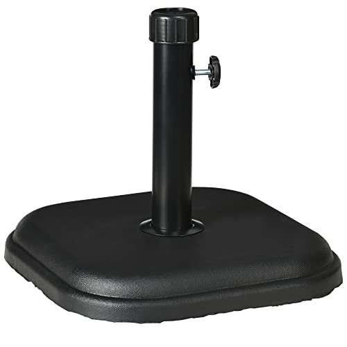 Base de Guarda-Sol OUTSUNNY 01-0466 (Preto - Aço) Outsunny - Bases para guarda-sóis de exterior - preto, aço