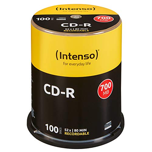 Intenso CD-R 700MB 100 Unidades (Consumível Imagem e Som) Intenso - Mídias vazias - 700MB, 100 unidades, 52x, CD-R