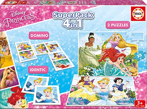 Jogo Educa Borrás Pack Juegos Princesas Disney EDUCA - Quebra-cabeças - educativo, puzzles, pequenos jogos, princesas disney