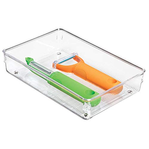 Organizador de Pratos IDESIGN 3 Cestos (Plástico - Transparente) iDesign - Organizadores de gavetas para casa - organizador, pratos, idesign, cestos, plástico, transparente