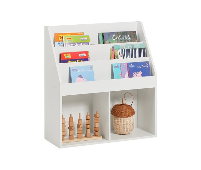 Estante Infantil SOBUY KMB01-W (Branco - 30x23.5x20 cm) sobuy - Estantes e prateleiras de pé - branco, 30x23.5x20 cm