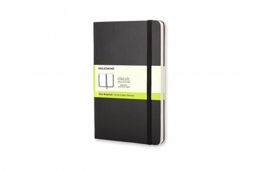 Caderno Liso MOLESKINE Preto (13x21cm - Quadriculado) Moleskine - Cadernos e bloco de notas - preto, 13x21cm, quadriculado, bolsa interna