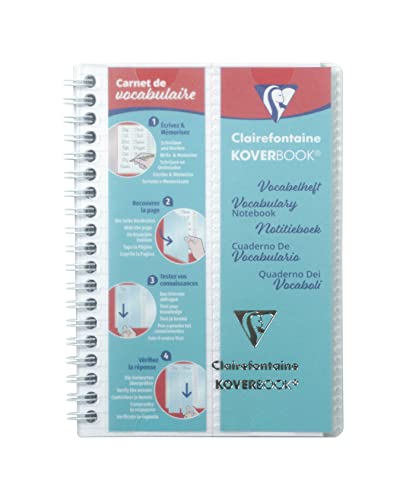 Caderno Clairefontaine 141820C | Branco (Livros e Cadernos) Clairefontaine - Cadernos e bloco de notas - capa translúcida, solos amovíveis, 100 páginas, margens estreitas