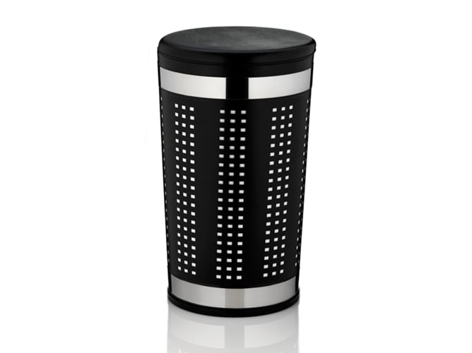 Cesto de Roupa Suja KELA Sevilla (Preto - 41x40.5x25cm) kela - Cestos de roupa - metal, preto, 41x40.5x25cm