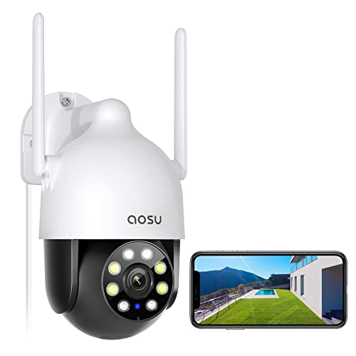 Câmara de segurança IP AOSU 2K | Branco AOSU - Câmeras de vigilância - ip, 360°, detecção de movimento, visão noturna