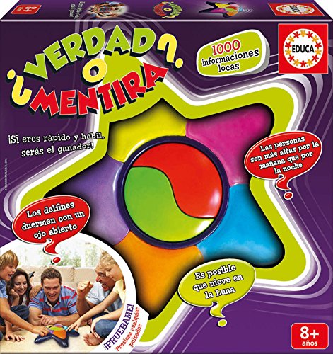Jogo Educa Borrás Verdade ou Mentira 2 em 1 (Idade Mínima Recomendada: 6 anos) EDUCA - Jogos - verdade ou mentira, 6 anos, jogo de mesa, aneddotas