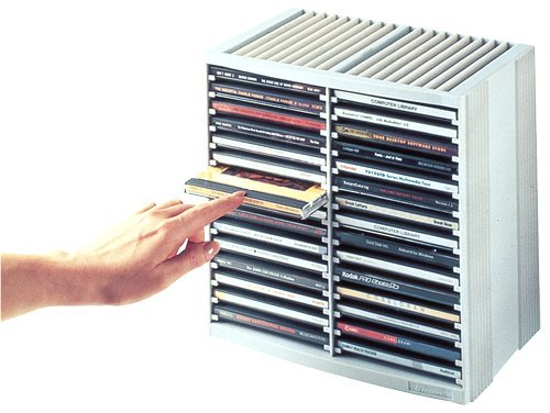 Caixa para Discos Óticos FELLOWES CRC98230 Fellowes - Armários e racks de armazenamento de mídia - 30 CDs, cinzento, 26.8x17x26.6 cm, 2.94 kg