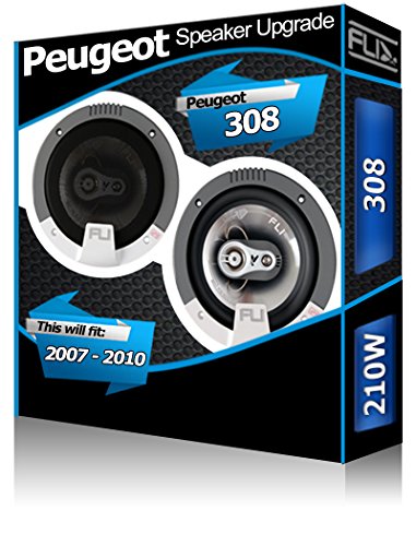 Kit de Colunas Auto PEUGEOT 308 (210W - Preto) Fli Audio - Alto-falantes - 210W, preto, flit audio, polipropileno, peugeot 308